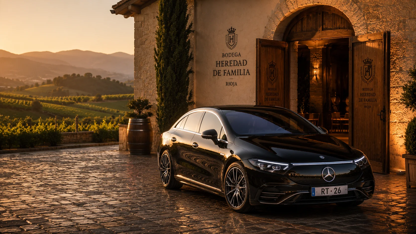 Mercedes EQ chófer privado Logroño — Rioja Transfer VTC premium
