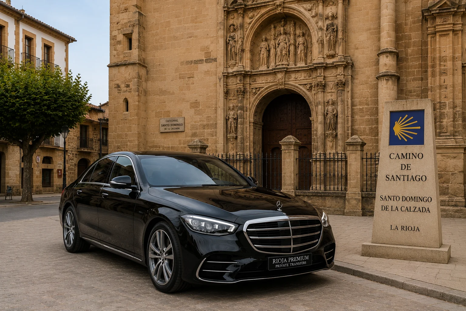 Transfer privado en Santo Domingo de la Calzada — catedral y Camino de Santiago — Rioja Transfer