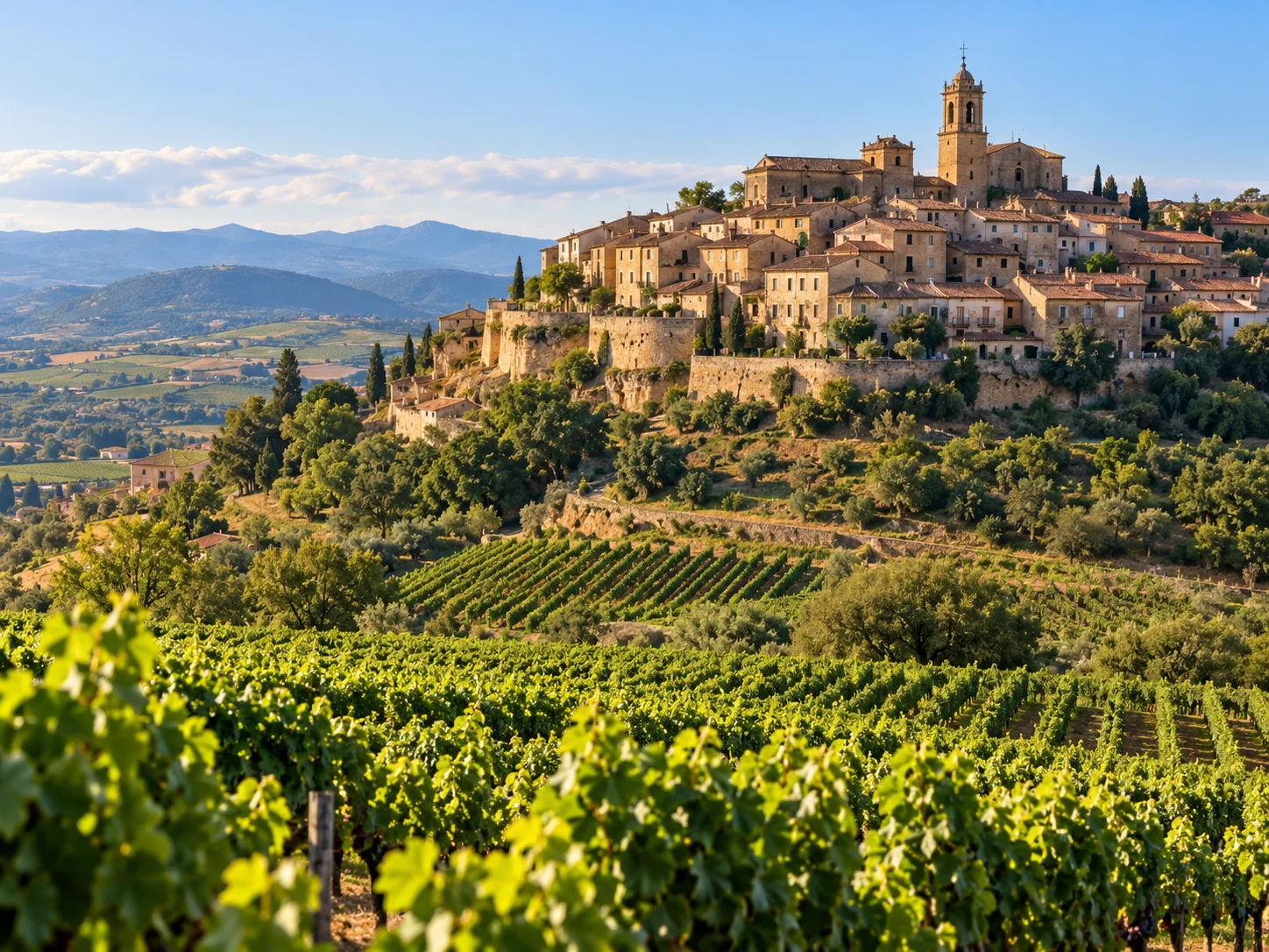 Briones en La Rioja Alta rodeado de viñedos